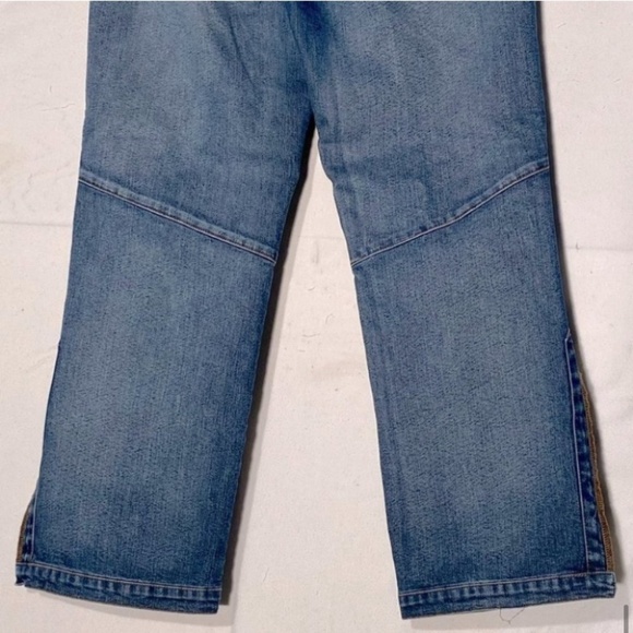 Vintage Request Relaxed Fit Cropped Capri Jeans With Brown Stitching 9 - Picture 11 of 13